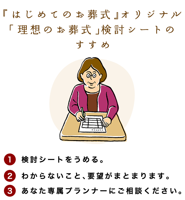 『はじめてのお葬式』オリジナル「理想のお葬式」検討シートのすすめ