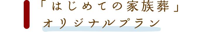 「はじめてのお葬式」スタイル別オリジナルプラン