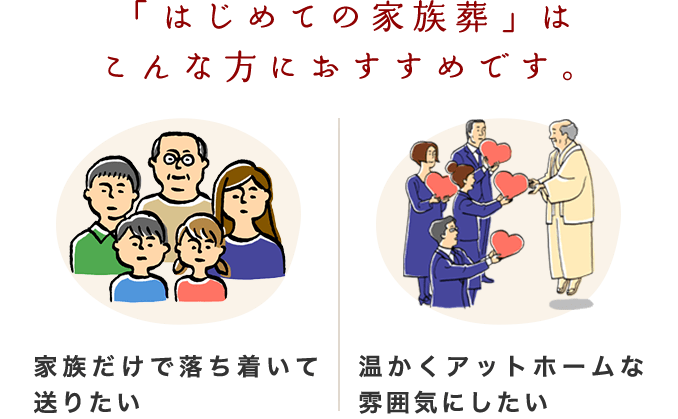 「はじめての家族葬」はこんな方におすすめです。