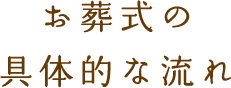 お葬式の具体的な流れ